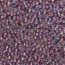 Miyuki rocailles Perlen 11/0 - Transparent smoky amethyst ab 11-256